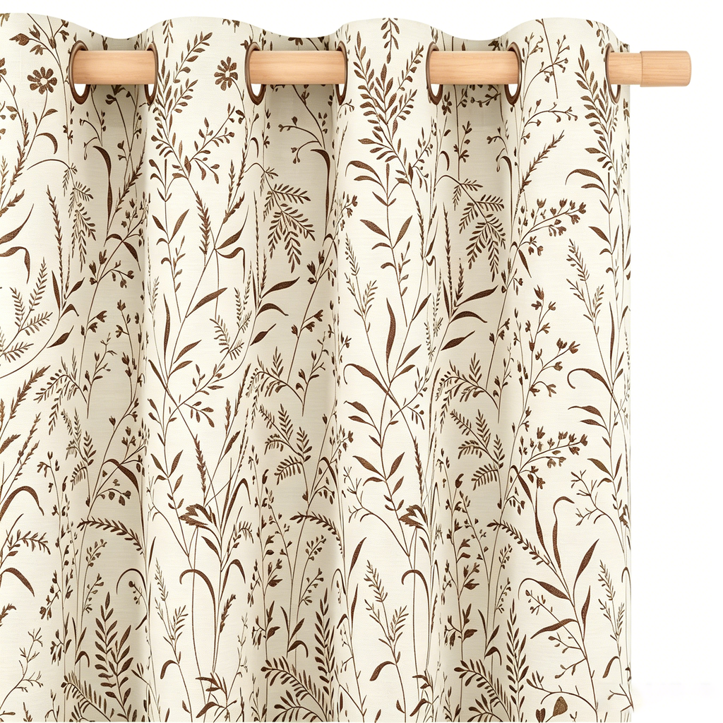 Bronze Meadow Silhouette Grommet Curtain Panel