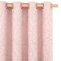 Blush Silver Meadow Botanical Grommet Curtain Panel