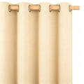 Champagne Gold Micro-Check Grommet Curtain Panel