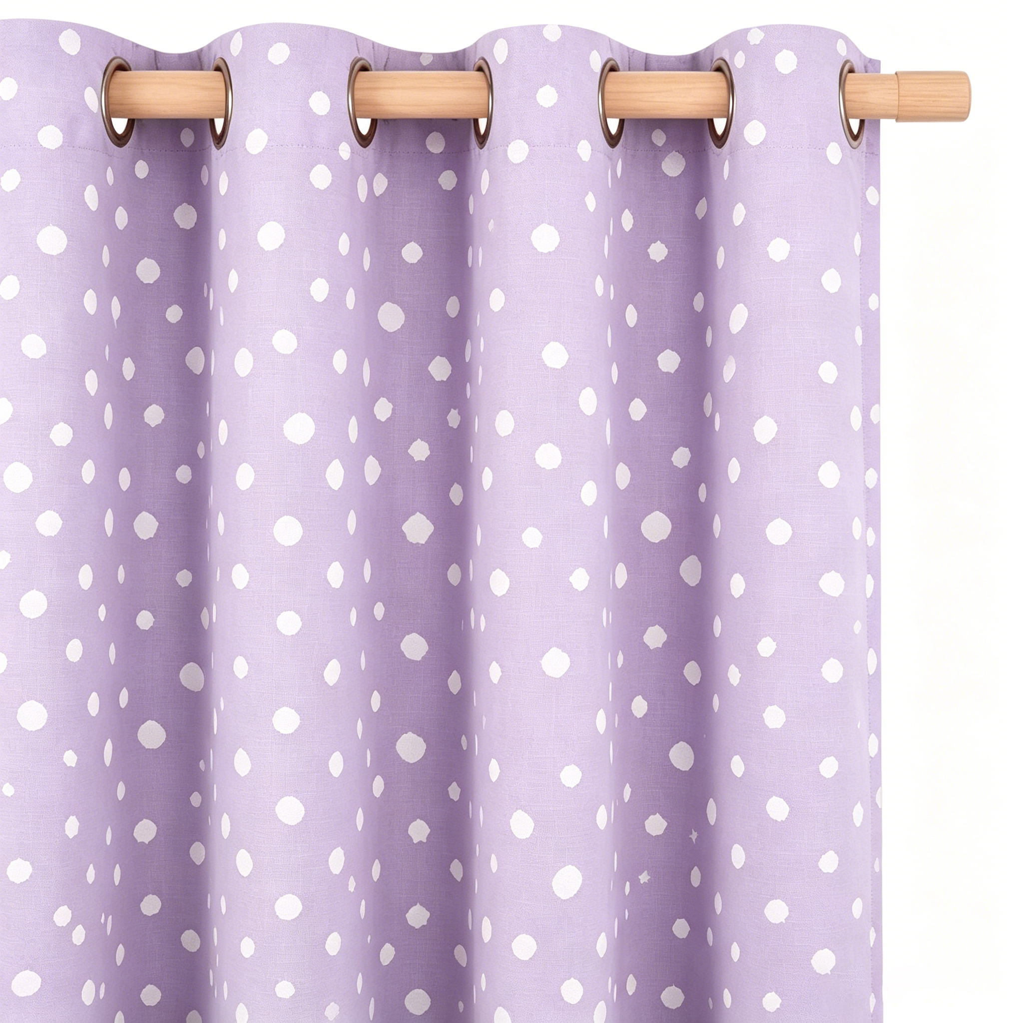 Lavender Scattered Dot Grommet Curtain Panel