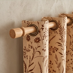 Champagne Meadow Botanical Grommet Curtain Panel