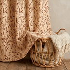Champagne Meadow Botanical Grommet Curtain Panel