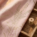 Blush Silver Meadow Botanical Grommet Curtain Panel