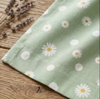 Muted Sage Daisy Meadow Grommet Curtain Panel