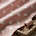 Blush Pink Scattered Dot Grommet Curtain Panel