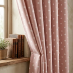 Blush Pink Scattered Dot Grommet Curtain Panel