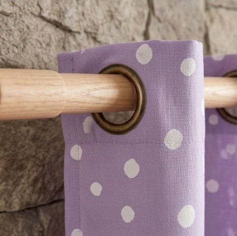 Lavender Scattered Dot Grommet Curtain Panel